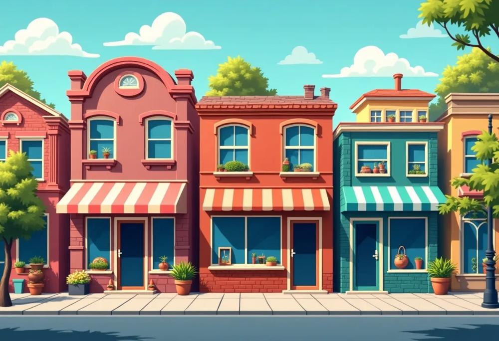 bustling street